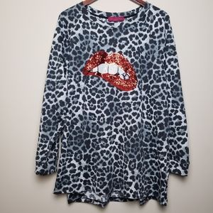 🆕️MELISSA MASSE Plus Size Animal Print Sweatshirt